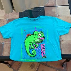 Rapunzel T-shirt, Colors teal green red blue pink
